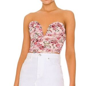 More to Come Sienna Floral Ruched Top in‎ Pink Floral